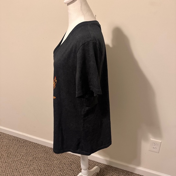 Harley Davidson Black Orange and Red Harley Skull Logo Tee Shirt Size XXL - Picture 2 of 5